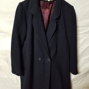 Classic Black Double-Breasted Trench Coat